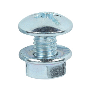 M6x12 BZP Cable Tray Bolts and Serrated Flange Nuts